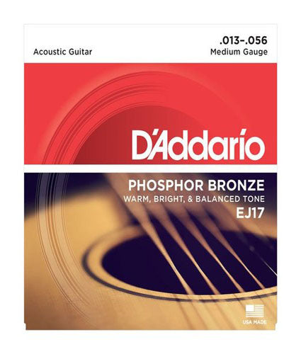 D'addario EJ17 Phosphor Bronze Medium 13-56
