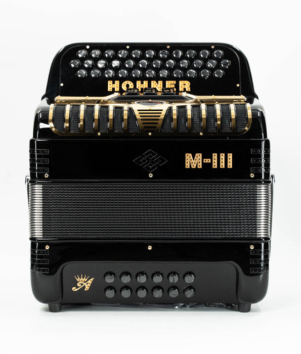 Hohner Anacleto MARK III 3 Switch F Key Compact Accordion - Black | Used