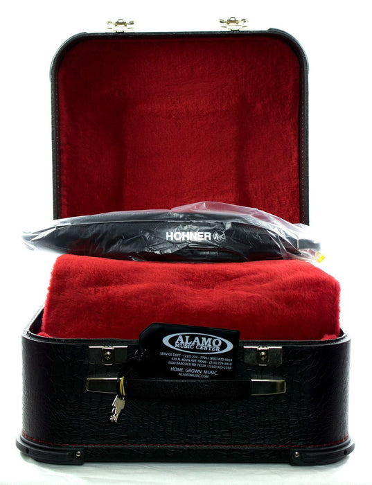 Hohner Anacleto Rey Del Norte TT FBbEb/EAD Accordion Black/Silver Hardware