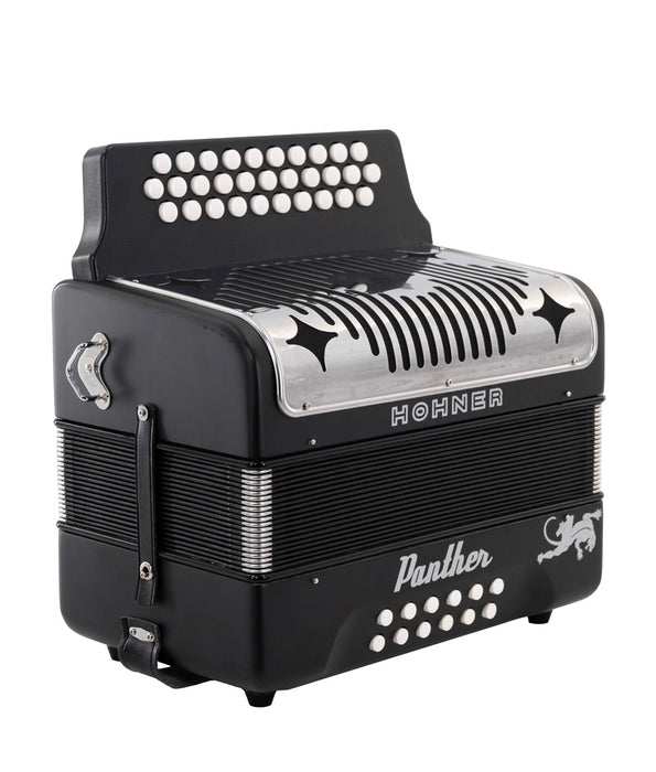 Pre-Owned Panther 3100FB FBbEb Diatonic Accordion - Black | Used