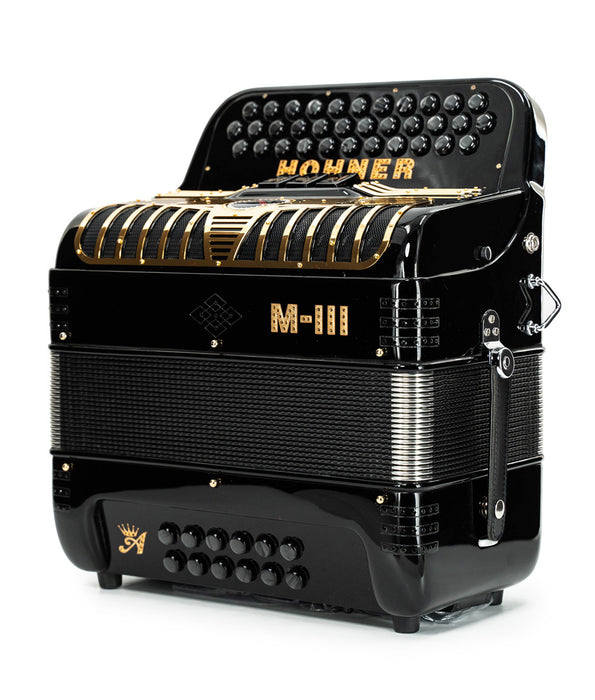 Hohner Anacleto MARK III 3 Switch F Key Compact Accordion - Black | Used