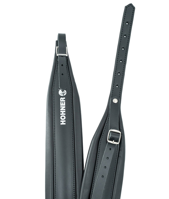 Hohner ACC22 Deluxe Italian Leather Accordion Straps - Black | New