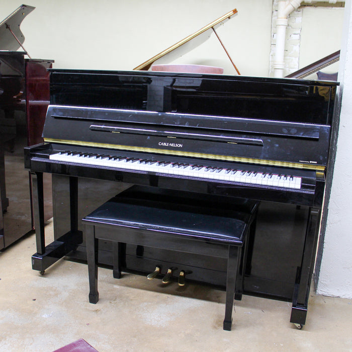 Cable-Nelson Polished Ebony Upright Console Piano