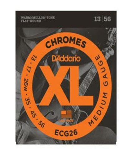 D'Addario ECG26 Chromes Flat Wound, Medium, 13-56 | New