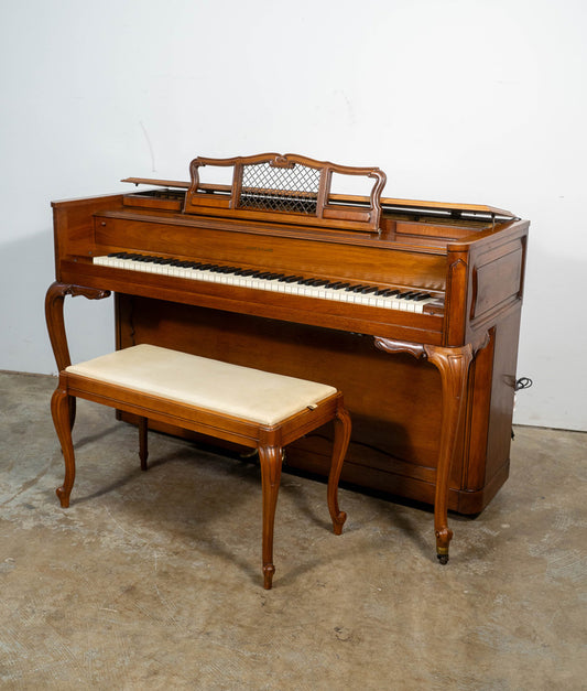 Story & Clark Console Upright Piano | Satin Walnut | Used