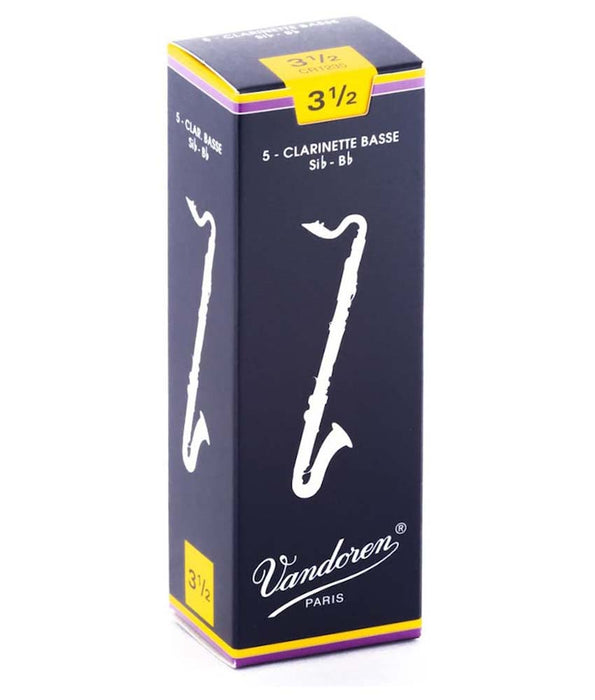 Vandoren CR1235 Strength 3.5 Bass Clarinet Reeds, 5 Pack