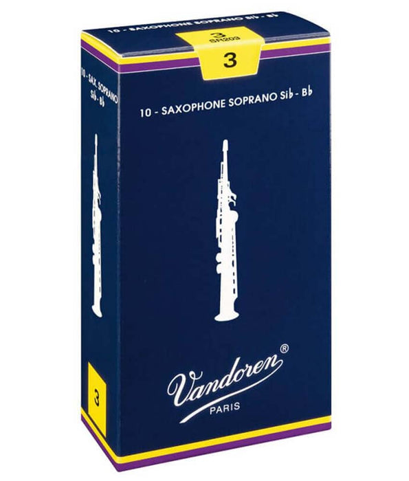 Vandoren #3 Soprano Sax Reeds - 10 Pack