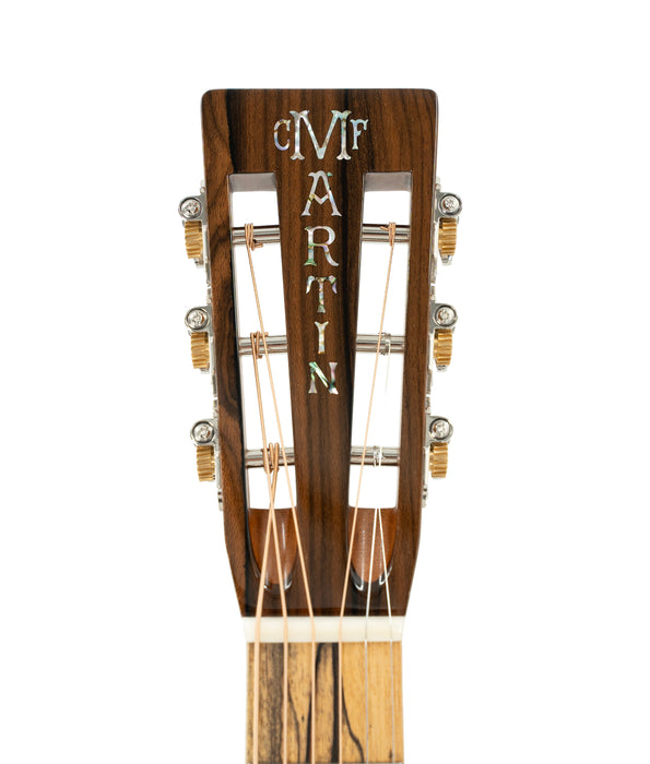 Martin Custom Shop Size 2 Acoustic Guitar Italian Spruce/Ziricote with Pale Moon Ebony Fretboard and Bridge