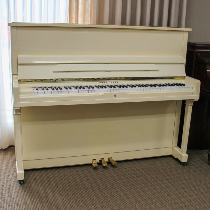 Young Chang E118 White 47" Studio Piano