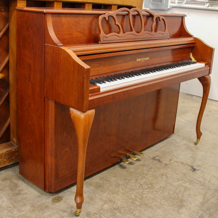 Kohler & Campbell KC-043 Upright Console Piano | Queen Anne - Cherry Satin