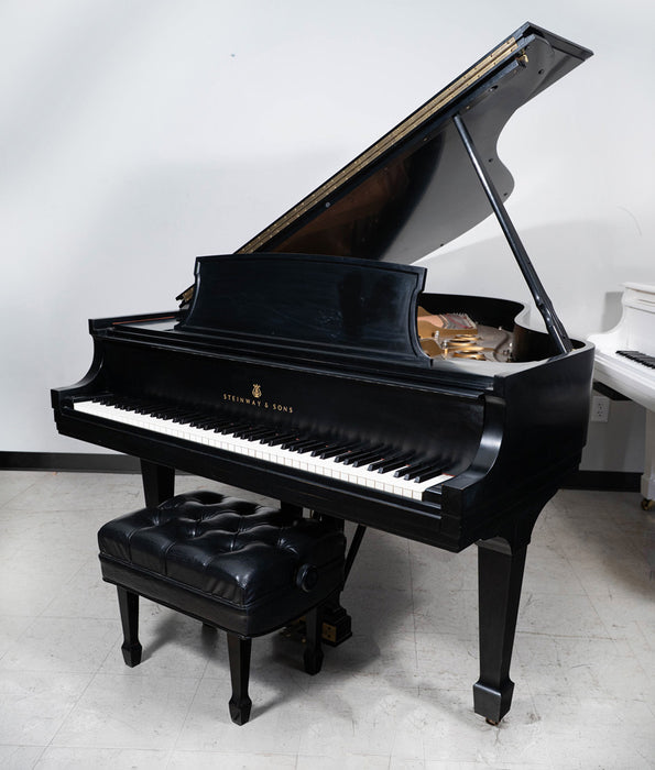 Steinway & Sons Model L Grand Piano | Satin Ebony | 1964 | Used