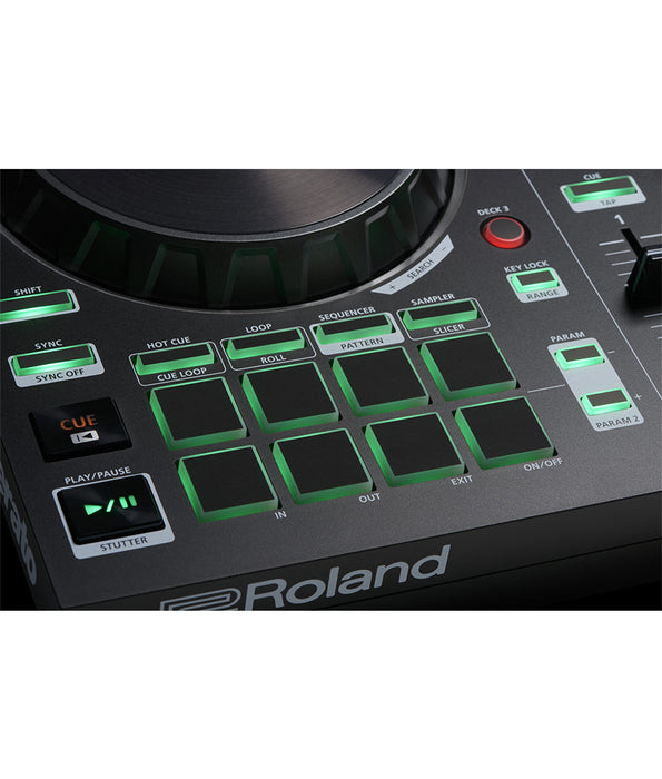 Roland DJ-202 4-deck Serato DJ Controller with Drum Machine
