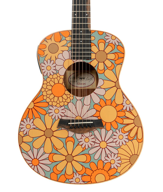 Taylor GS Mini-e Special Edition Spruce/Sapele Acoustic-Electric Guitar - Floral Blue | New