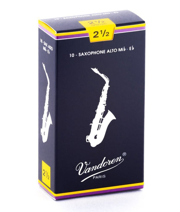 thumbnail image 2 of Vandoren V12 Alto Saxophone Reeds - Strength 2.5, Pack Of 10 2 of 11