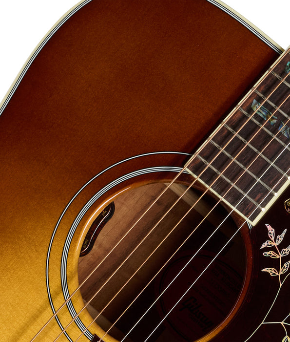 Gibson Custom Hummingbird Elegant Koa Acoustic Guitar w/ L.R. Baggs VTC - Honey Burst | New