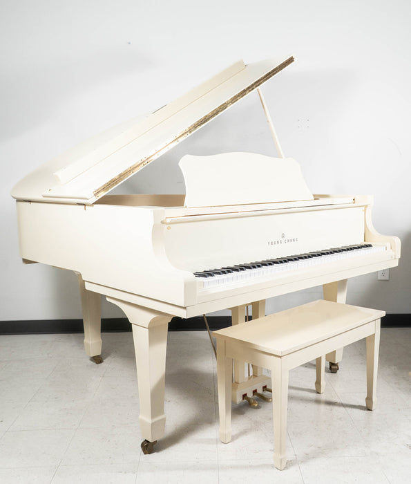 1987 Young Chang G157 Grand Piano in White | Serial No. G026634 | Used
