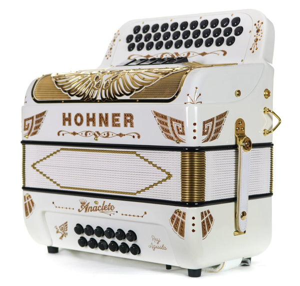 【メンテ済 美品】HOHNER G3 Toremolo ホワイト 純正ケース Hohner Anacleto Rey Aguila Compact 5 Switch GCF White and