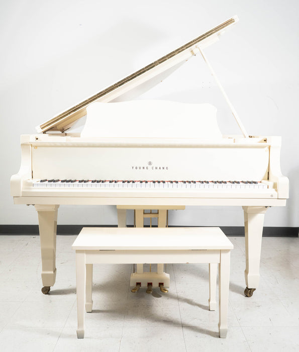 1987 Young Chang G157 Grand Piano in White | Serial No. G026634 | Used