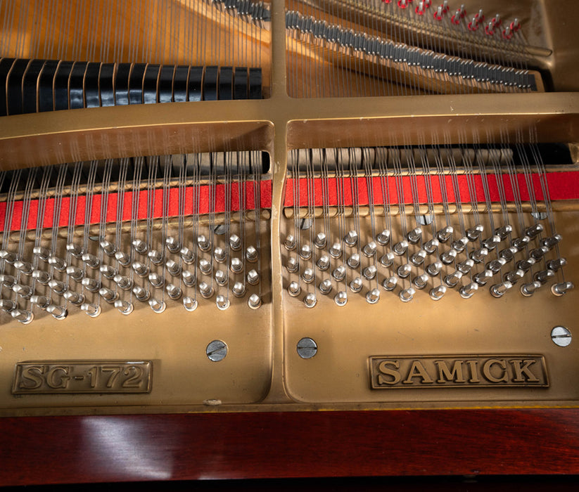 Samick SG-172 Grand Piano (1986) | Satin Mahogany | Serial No. 8612896 | New