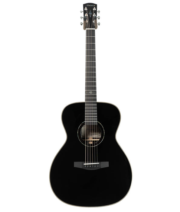 Alvarez LF70EHB Laureate OM Spruce/Rosewood Acoustic-Electric Guitar - Herringbone Blacktop