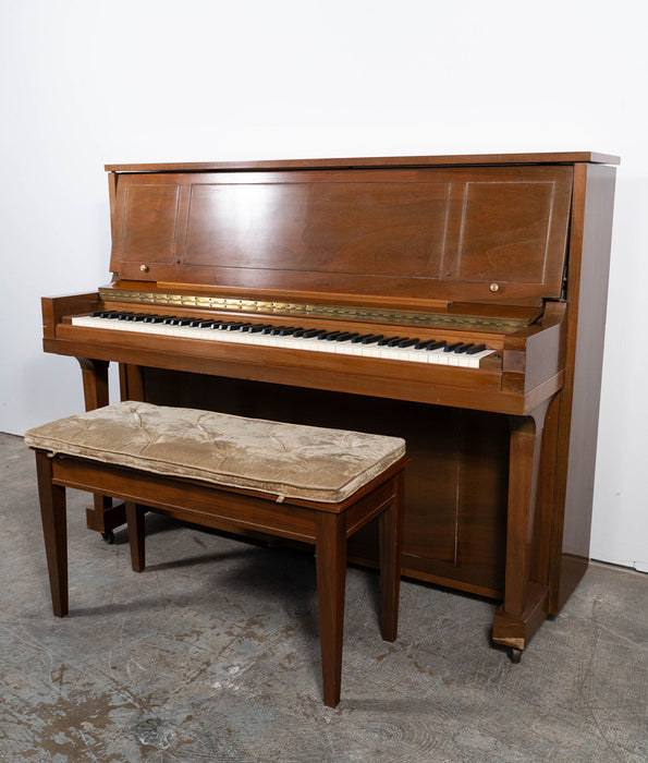 1976 Steinway Model 45 Studio Upright Piano | Satin Mahogany | Serial No. 446897 | Used