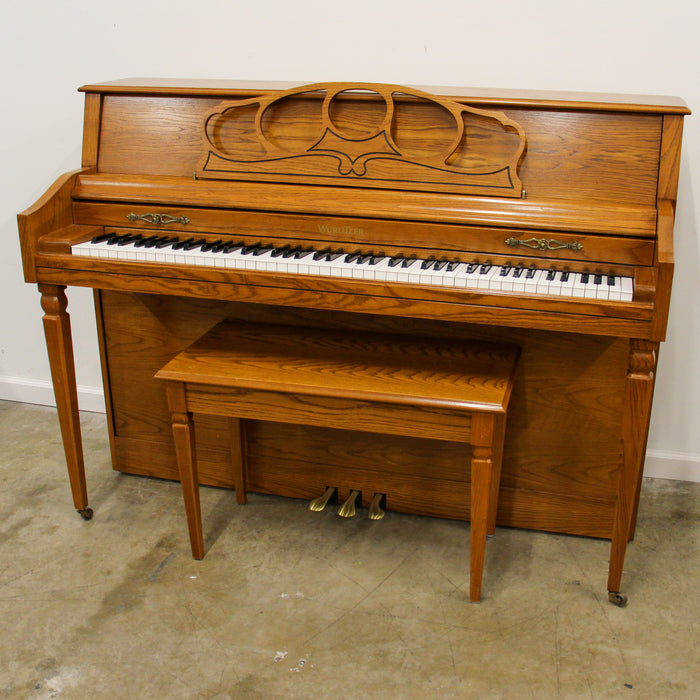 Wurlitzer Console Piano | Oak Finish