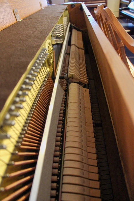 Yamaha M500F Light Oak Upright Furniture Console Piano | 273542