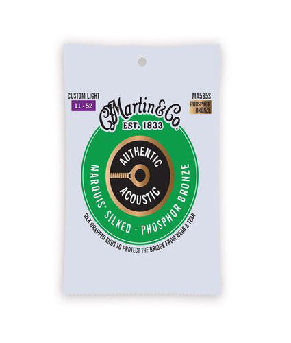 Martin Authentic Acoustic Marquis Silked Guitar Strings - Custom Light