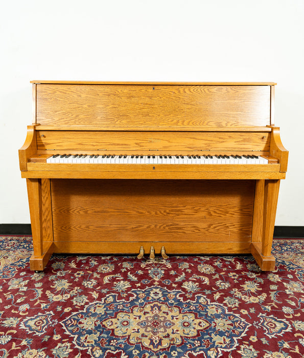 Boston 46" UP118S Upright Piano | Satin Oak | SN: B132256 | Used