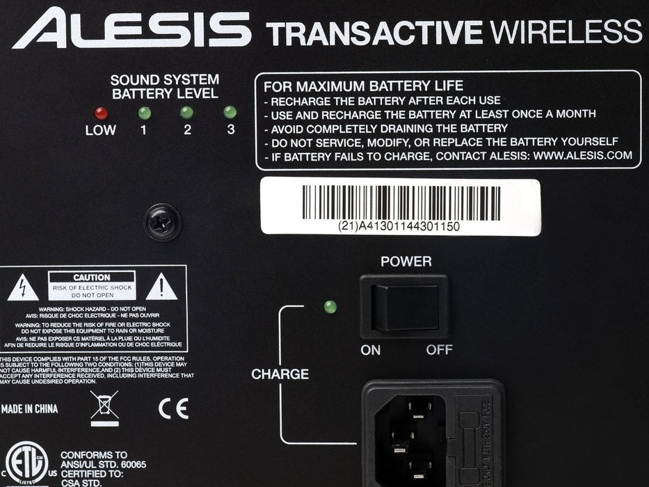 Alesis TransActive Wireless Portable Powered Bluetooth Speaker System