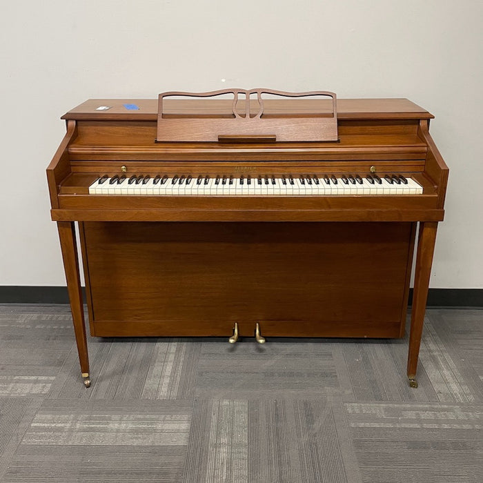 Aldrich by Sherman Clay Console Piano | Satin Oak