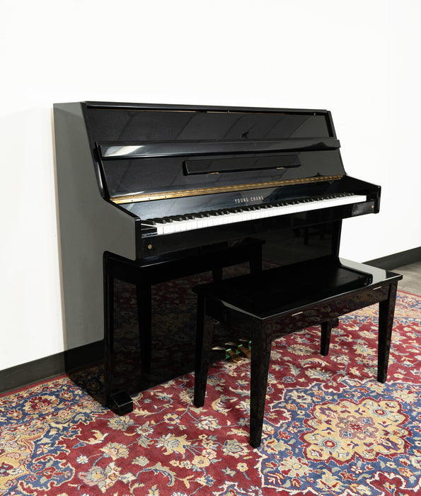 Young Chang E101 Console Upright Piano | Polished Ebony | SN: 2126520 | Used