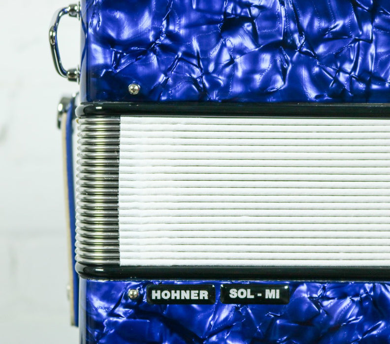 Hohner Anacleto Rey Del Norte TT G/E Accordion Compact Blue & White