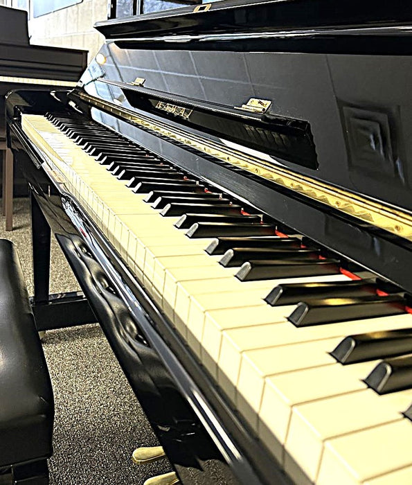 2003 Kawai K50E Upright Piano | Polished Ebony | 49" | Serial No. 2476473 | Used