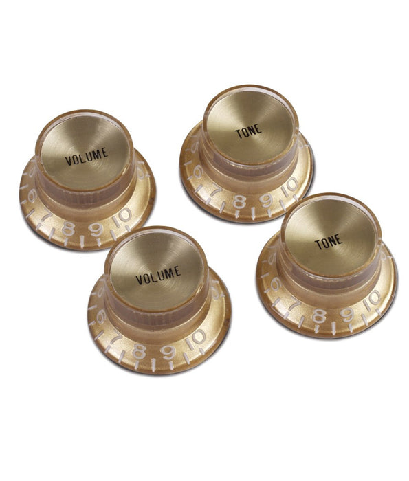 Gibson Gear PRMK-030 Gold Top Hat Knobs 4 Pack