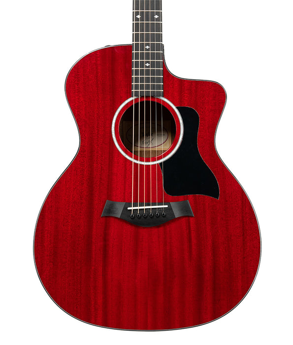Taylor 224ce DLX LTD Grand Auditorium Acoustic-Electric Guitar - Transparent Red