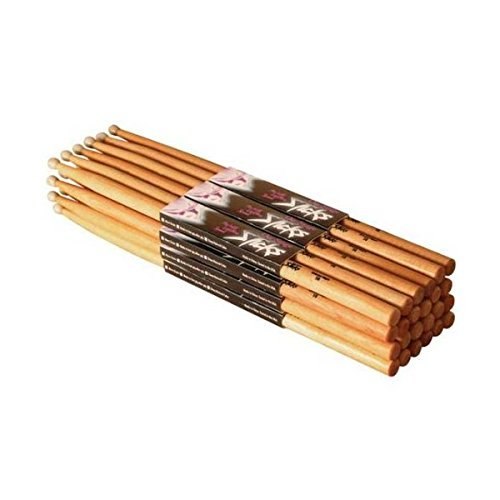 On-Stage American Hickory 5A Nylon Tip Drumsticks 12 Pairs