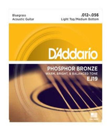 D'Addario EJ19 Phosphor Bronze Bluegrass 12-56