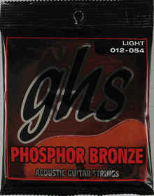 GHS Acoustic Guitar Strings Phosphor Bronze Light 6 Strings .012 - .054