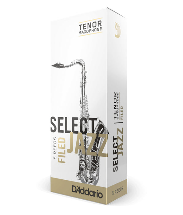 D'Addario Select Jazz Filed Tenor Saxophone Reeds, Strength 4 Soft - 5-pack