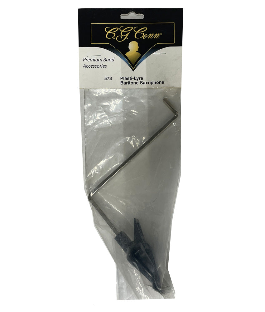 Plasti-Lyres Marschnotenhalter Pour Bariton-Saxophon 573 - Lyre ABS Avec Tige Laiton Nickelé