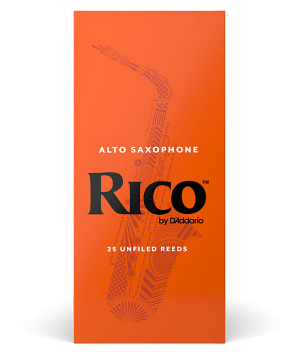 Alto Sax Reeds Rico Rico by D'Addario RJA2525 Unfiled 2.5 Alto Sax Reeds - 25 ...
