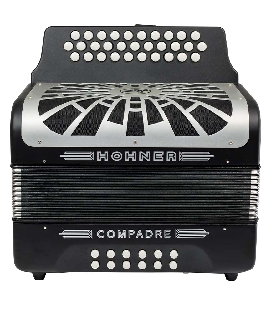 Accordions Hohner Hohner COEB Compadre EAD Black Accordion w/ Gig