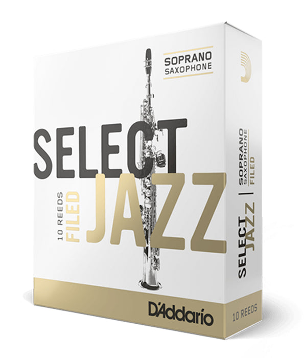 D'Addario Select Jazz Filed Soprano Saxophone Reeds, Strength 4 Soft - 10-pack